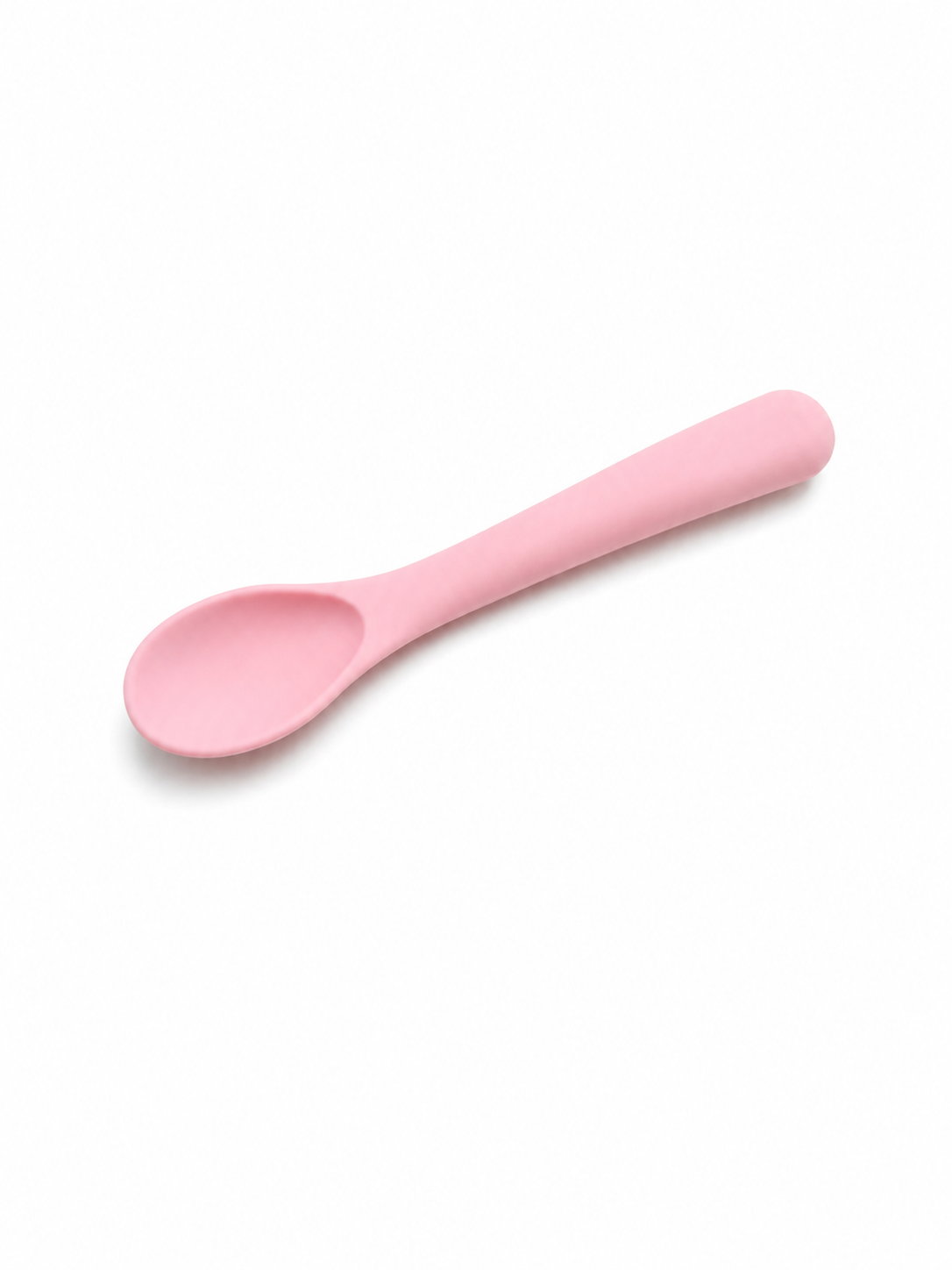 Soft Grip Short Silicone Spoon for Baby & Pet Feeding BPA FREE