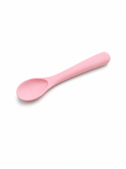 Soft Grip Short Silicone Spoon for Baby & Pet Feeding BPA FREE
