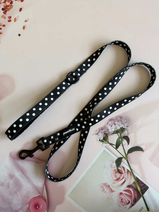 Black Polka Leash